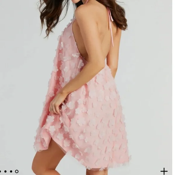 Windsor Sincerely Enchanting Halter Floral Babydoll Dress - Picture 4 of 4